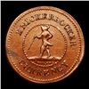 Image 2 : (1863) Knickerbocker Currency F-255-390a Civil War Token 1c Grades xf details