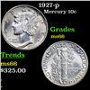 Image 1 : 1927-p Mercury Dime 10c Grades GEM+ Unc