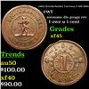 Image 1 : (1863) Knickerbocker Currency F-328-390a Civil War Token 1c Grades xf+