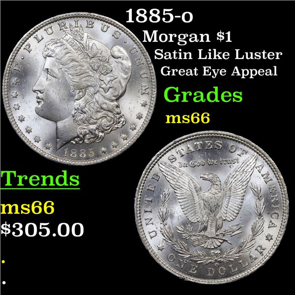 1885-o Morgan Dollar $1 Grades GEM+ Unc