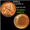Image 1 : 1929-p Lincoln Cent 1c Grades Select Unc RB