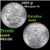 Image 1 : 1887-p Morgan Dollar $1 Grades Choice Unc