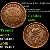 Image 1 : (1863) Army & Navy F-225-327a Civil War Token 1c Grades AU, Almost Unc