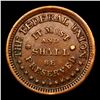 Image 2 : (1863) Army & Navy F-225-327a Civil War Token 1c Grades AU, Almost Unc