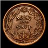 Image 3 : (1863) Army & Navy F-225-327a Civil War Token 1c Grades AU, Almost Unc