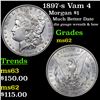 Image 1 : 1897-s Vam 4 Morgan Dollar $1 Grades Select Unc