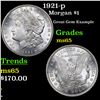 Image 1 : 1921-p Morgan Dollar $1 Grades GEM Unc