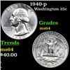 Image 1 : 1940-p Washington Quarter 25c Grades Choice Unc