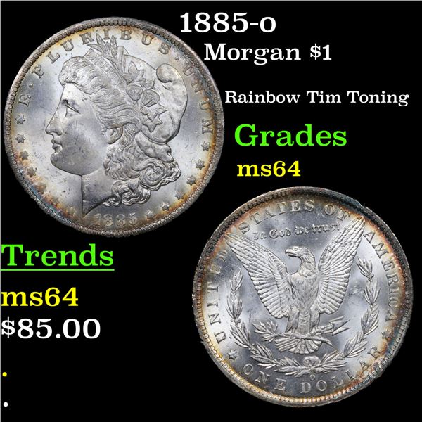 1885-o Morgan Dollar $1 Grades Choice Unc