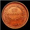 Image 3 : 1863 Time Is Money Exigency F-NY-630-AK-1a Civil War Token 1c Grades Choice AU/BU Slider+