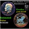 Image 1 : Proof 1971-s Rainbow Toned Eisenhower Dollar $1 Grades GEM++ Proof Deep Cameo