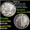 Image 1 : 1916-p Mercury Dime 10c Grades Unc Details FSB