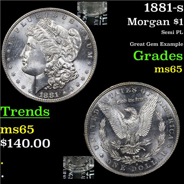 1881-s Morgan Dollar $1 Grades GEM Unc