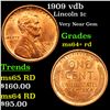 Image 1 : 1909 vdb Lincoln Cent 1c Grades Choice+ Unc RD