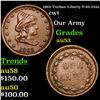 Image 1 : 1863 Turban Liberty F-45-332a Civil War Token 1c Grades Select AU