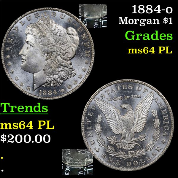 1884-o Morgan Dollar $1 Grades Choice Unc PL