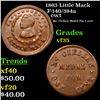 Image 1 : 1863 Little Mack F-140/394a Civil War Token 1c Grades vf++