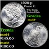 Image 1 : 1926-p Peace Dollar $1 Grades Select+ Unc