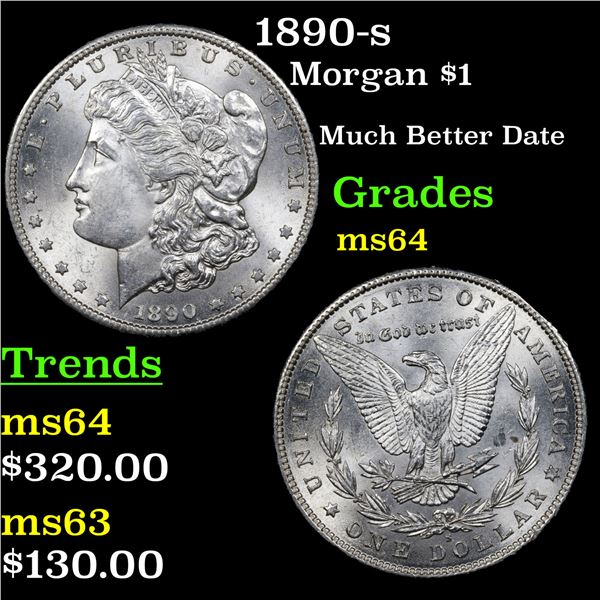 1890-s Morgan Dollar $1 Grades Choice Unc