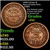 Image 1 : (1863) Army & Navy F-225a/327a Civil War Token 1c Grades vf++