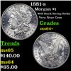 Image 1 : 1881-s Morgan Dollar $1 Grades Choice+ Unc