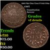 Image 1 : 1863 Not One Cent F-242/374a Civil War Token 1c Grades vf details