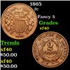 Image 1 : 1865 Two Cent Piece 2c Grades xf