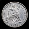 Image 2 : 1891-p Seated Liberty Dime 10c Grades Choice AU/BU Slider