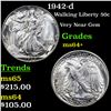 Image 1 : 1942-d Walking Liberty Half Dollar 50c Grades Choice+ Unc