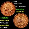 Image 1 : 1891 Indian Cent 1c Grades Choice+ Unc BN