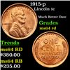 Image 1 : 1915-p Lincoln Cent 1c Grades Choice Unc RD