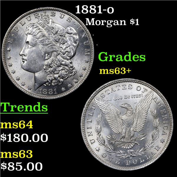 1881-o Morgan Dollar $1 Grades Select+ Unc