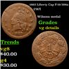 Image 1 : 1863 Liberty Cap F-19/396a Civil War Token 1c Grades vg details