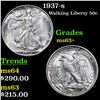 Image 1 : 1937-s Walking Liberty Half Dollar 50c Grades Select+ Unc