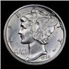 Image 2 : 1935-d Mercury Dime 10c Grades Choice AU/BU Slider FSB