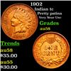 Image 1 : 1902 Indian Cent 1c Grades Choice AU/BU Slider