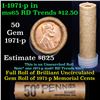 Image 1 : Uncirculated 1c orig shotgun roll, 1971-p  In Old Brandt  wrapper