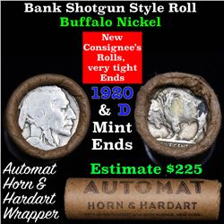 Buffalo Nickel Shotgun Roll in Old Bank Style 'Automat Horn & Hardart'' Wrapper 1920 & d Mint Ends