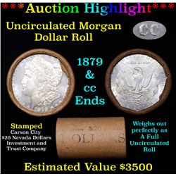 ***Auction Highlight*** 1879 & CC Uncirculated Morgan Dollar Shotgun Roll (fc)