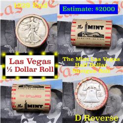 ***Auction Highlight*** Old Casino 50c Roll $10 Halves The Mint Hotel Vegas 1929 Walker & 'D' Frankl