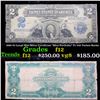 Image 1 : 1899 $2 Large Size Silver Certificate "Mini-Portholes" Fr-256 Teehee-Burke Grades f, fine