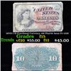 Image 1 : 1870's US Fractional Currency 10¢ Fourth Issue Fr-1258 Grades f+