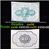 Image 1 : 1862 US Fractional Currency 10c First Issue fr-1242 Washington Grades Choice AU/BU Slider