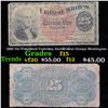 Image 1 : 1863 25c Fractional Currency, fourth issue George Washington Grades f+
