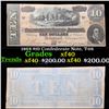 Image 1 : 1864 $10 Confederate Note, T-68 Grades xf