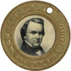 Handsome Douglas and Johnson Campaign Ferrotype 