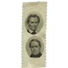Image 1 : 1860 Lincoln-Hamlin Silk Jugate Ribbon 