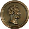 Image 1 : Heavy Bronze Circular Lincoln Relief Profile 