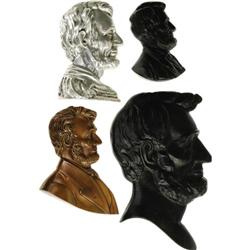 Collection of Metallic Lincoln Profile Reliefs 