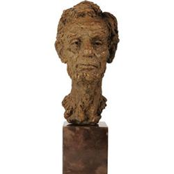 Bronze Clay-like Bust of Lincoln by Curtis 